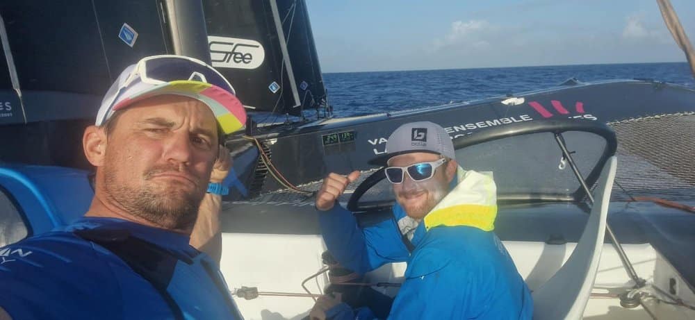 Derniers miles nautiques avant la Martinique pour Thibaut Vauchel Camus et Quentin Vlamynck