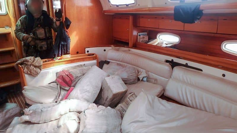 1200 kg de cocaïne saisis sur un voilier au large de la Martinique