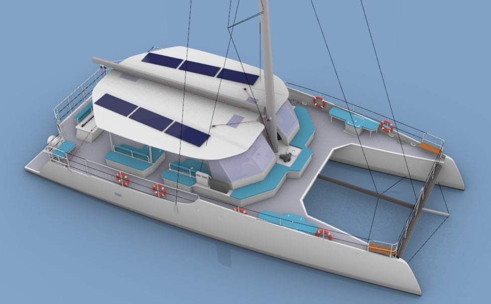 Sailcoop construit un catamaran à voile pour le transport de passagers en Bretagne