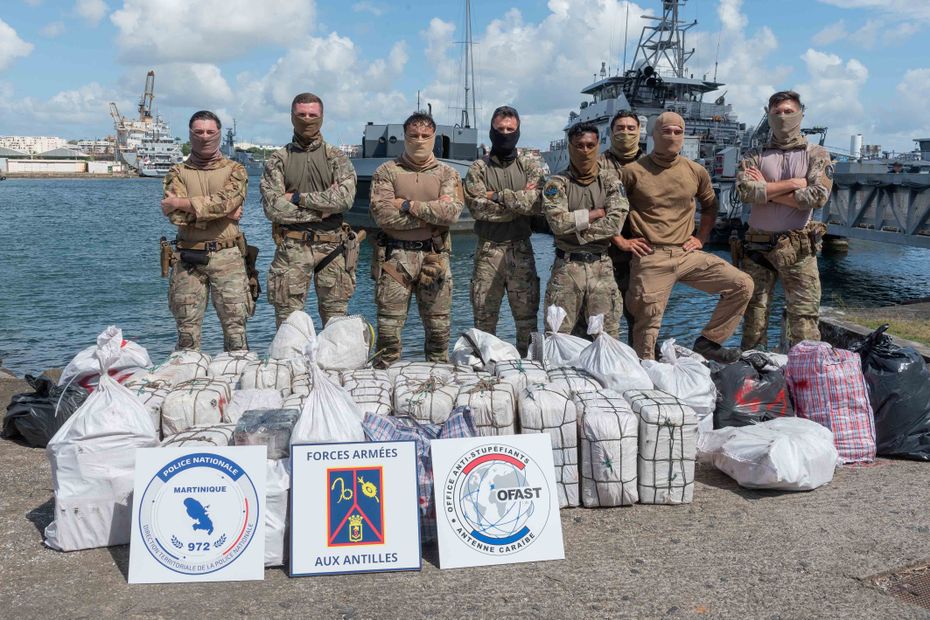 Plusieurs opérations permettent la saisie de 8,3 tonnes de cocaïne aux Antilles